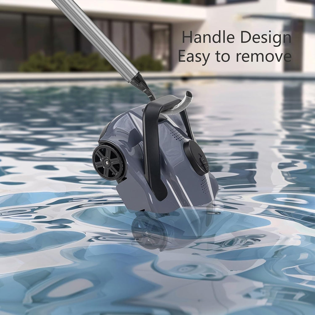 Pool Surface Skimmer Cleaner with Fine Filter, Lightweight Automatic Pool Vacuum Robot, Cordless Robotic Pool Cleaner for 1076 Sq.ft Pool