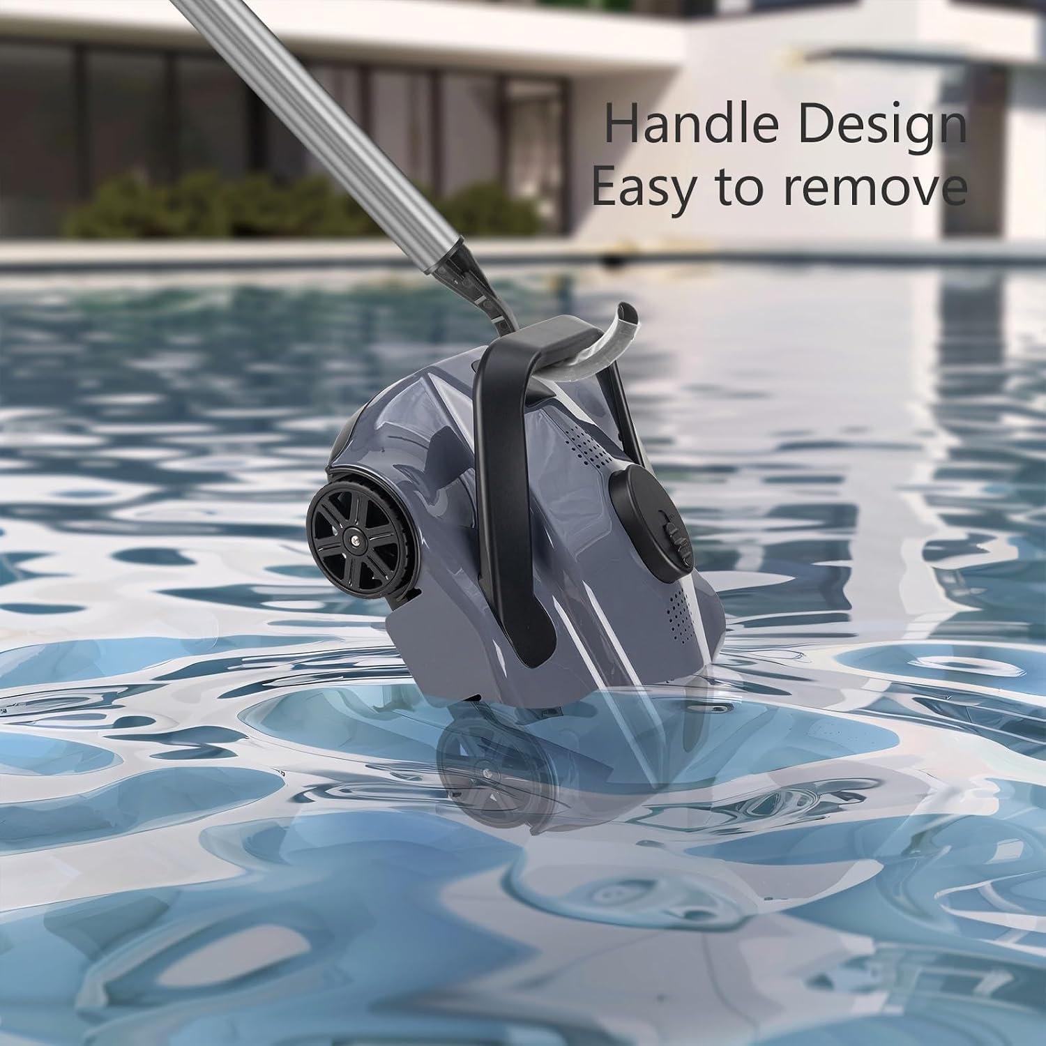 Pool Surface Skimmer Cleaner with Fine Filter, Lightweight Automatic Pool Vacuum Robot, Cordless Robotic Pool Cleaner for 1076 Sq.ft Pool
