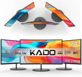 Kado Triple Monitor Setup - 3-Pack 24' 1920x1080 Curved Computer Monitor 1500R 75Hz VESA Mount HDMI Office Gaming Hybrid Sim Racing Built-in Speakers (C24 Trio Series)