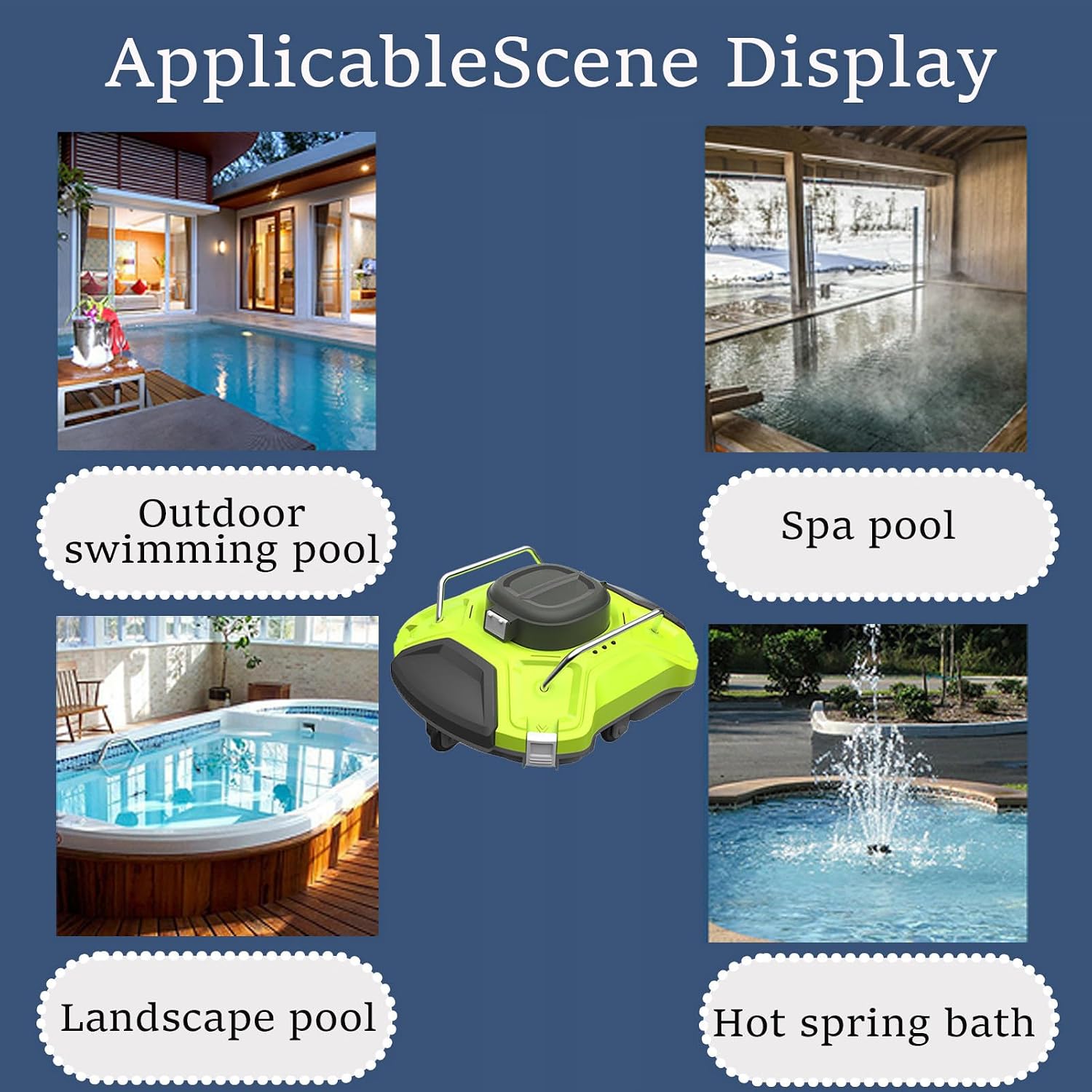Cleaner Automatic Cordless Robotic Pool Robot,Cordless Pool Cleaner Automatic,Cordless Automatic Pool Vacuum Cleaner,with Strong Suction,Automatically Dock
