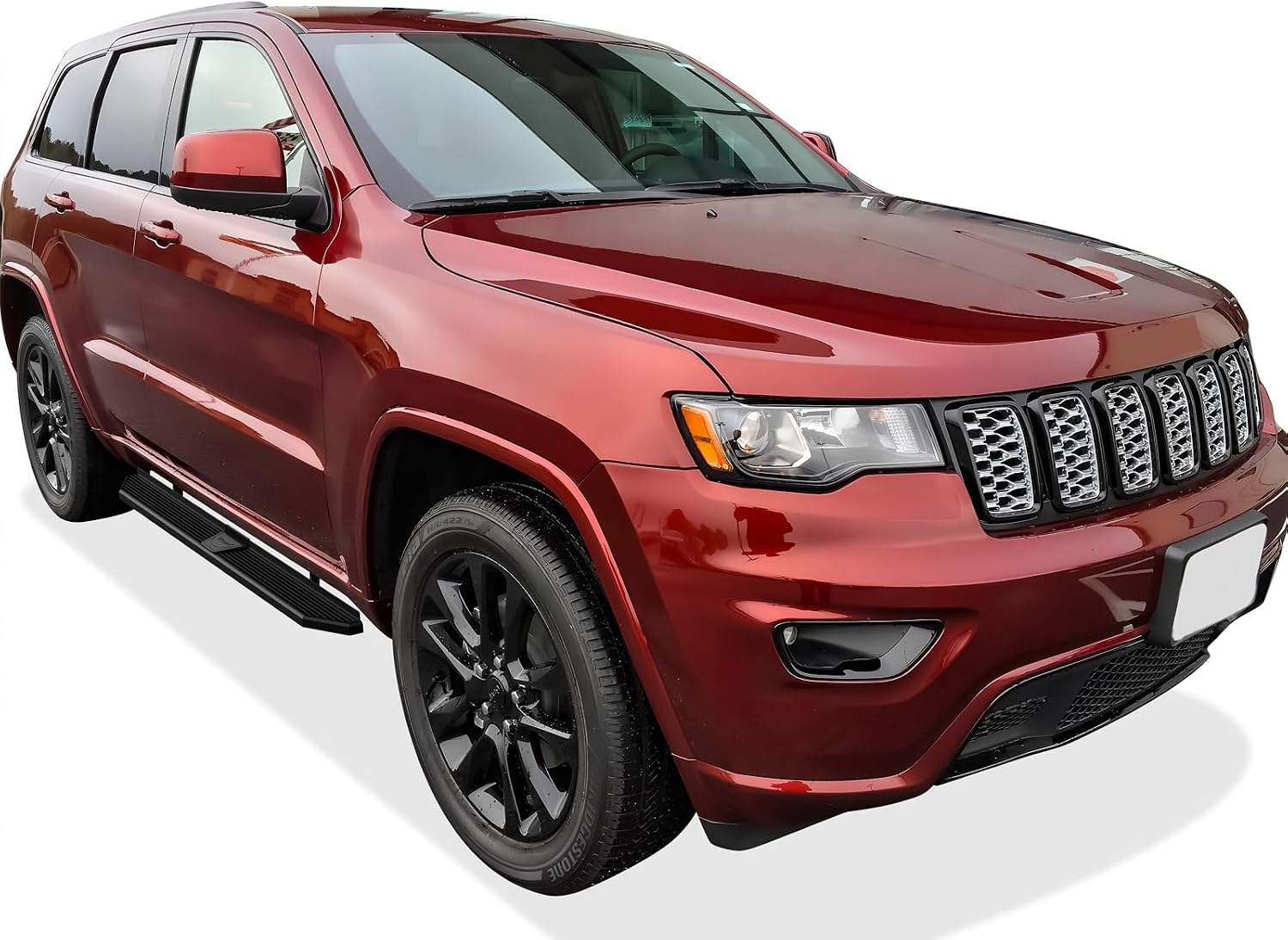 Tuxtreme Black Stainless Running Boards Compatible with Jeep Grand Cherokee 2011-2021 (Include 22 WK)(Exclude Limited X & High Altitude & Summit & SRT & SRT8 & Trackhawk & Trailhawk) Side Steps 6in