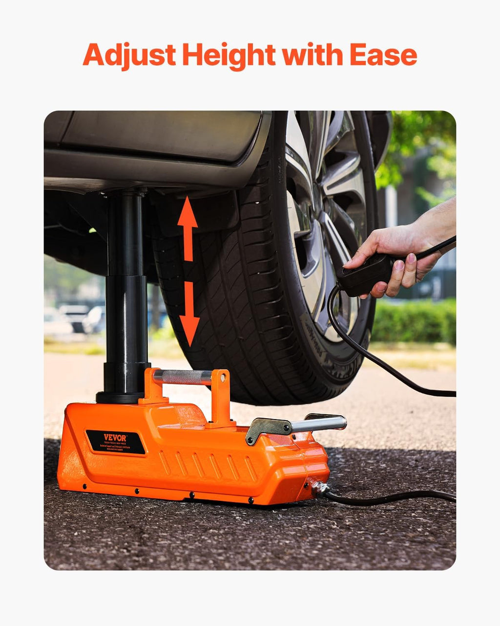 VEVOR Electric Car Jack, 15 Ton Hydraulic Jack Lift, Hydraulic Lifting Range 7.9-20.5 inch Portable Jack kit for Sedan, SUV, Truck
