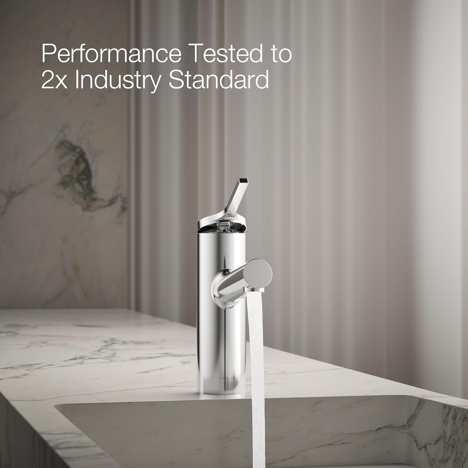 Kohler K-35048-4N-CP Elate® Single-Handle Bathroom Sink Faucet, Single-Handle Bathroom Sink Faucets, 0.5 GPM, Polished Chrome