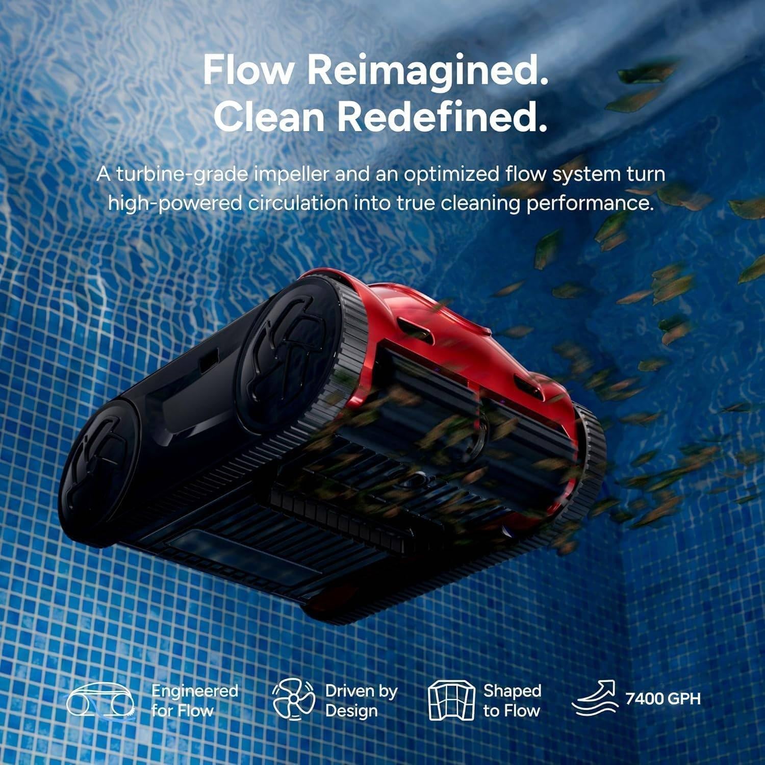 iGarden Pool Cleaner K Pro, 15H Runtime, Cordless Robotic Pool Vacuum for Inground Pools, Touchscreen, Smart Navigation, 200%Turbo Suction, Ultra-Fine Filtration, Auto-Parking