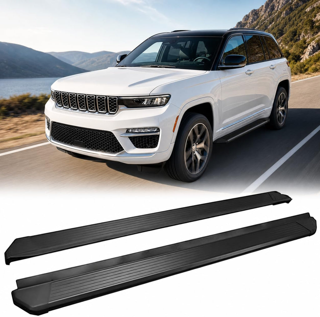 Running Boards Fit for 2022-2026 Grand Cherokee 2-Row WL (Exclude 4xe) Aluminum Alloy Side Steps Nerf Bars 2 pcs Anti-Corrosion Roof Access Support
