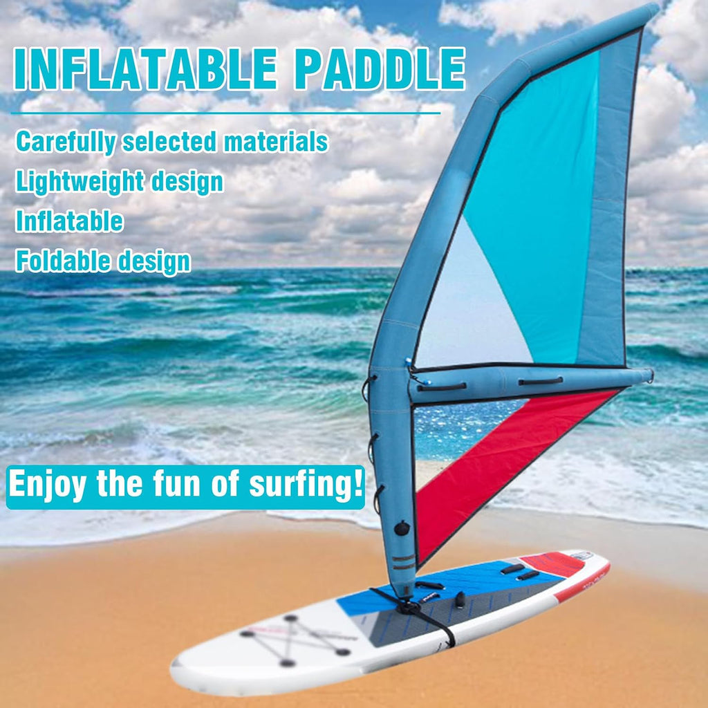 Professional Inflatable Paddle Board for Adults 14.27 * 6.17 ft,Freestanding Paddle Board,with Inflatable Sail,Base,Pump