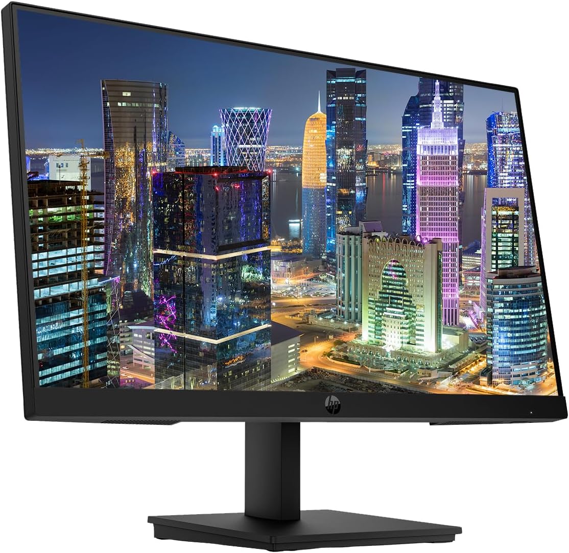 HP Series 3 Pro 27-inch 327pf Full HD (1920 x 1080) LCD IPS Monitor, 2-Pack, VGA, DisplayPort Bundled with Desk Mount Dual Monitor Stand