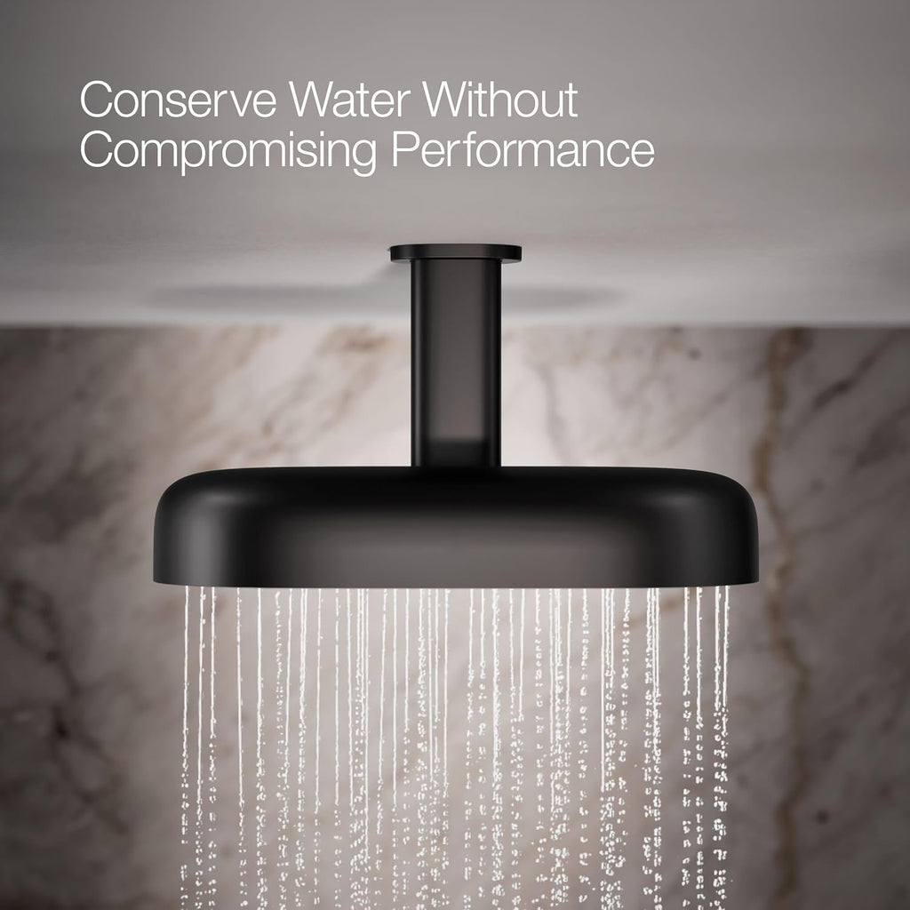 Kohler 26295-BL Statement® Oblong 14' two-function rainhead, 2.5 gpm, Matte Black