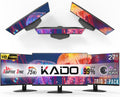 Kado Triple Monitor Setup - 3-Pack 27' 1920x1080 Computer Monitor 75Hz VESA Mount HDMI Office Gaming Hybrid Built-in Speakers (E27 Trio Series)