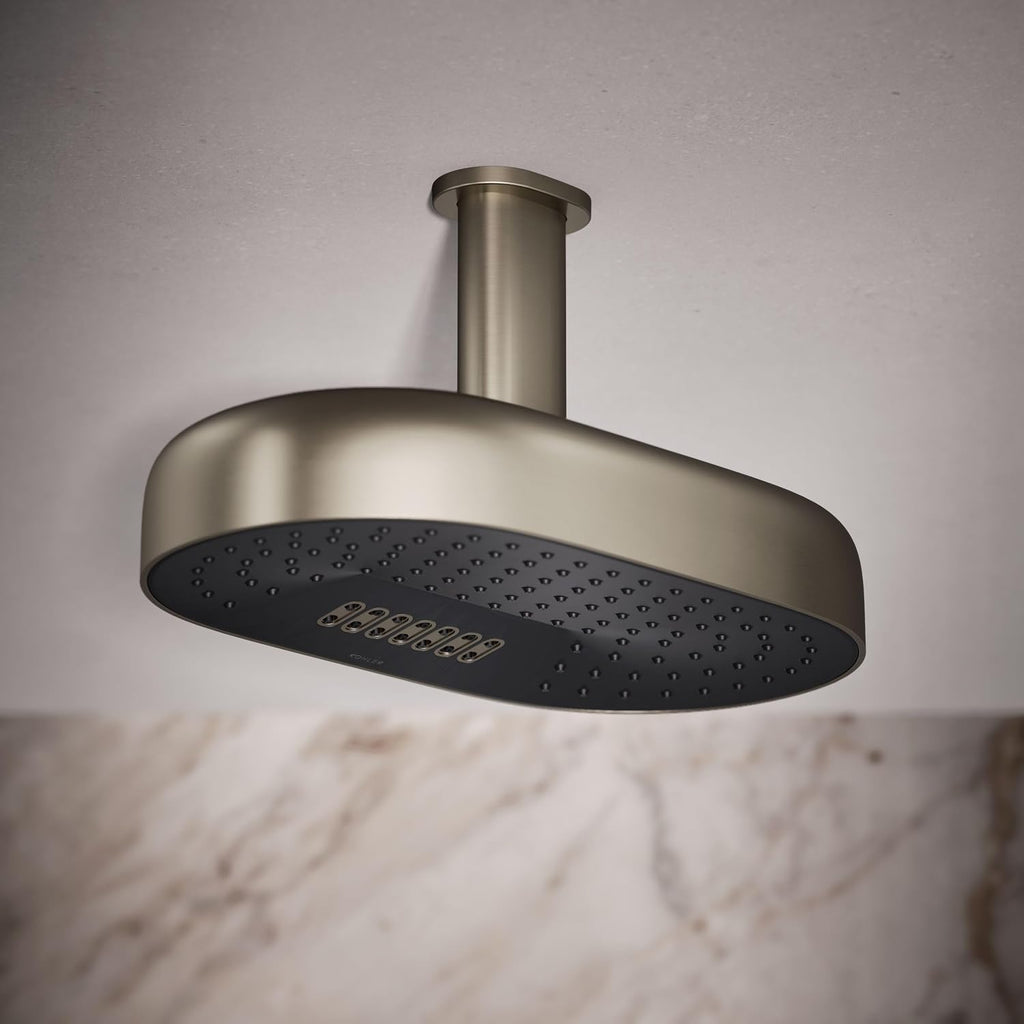 Kohler 26295-BN Statement® Oblong 14' two-function rainhead, 2.5 gpm, Vibrant Brushed Nickel