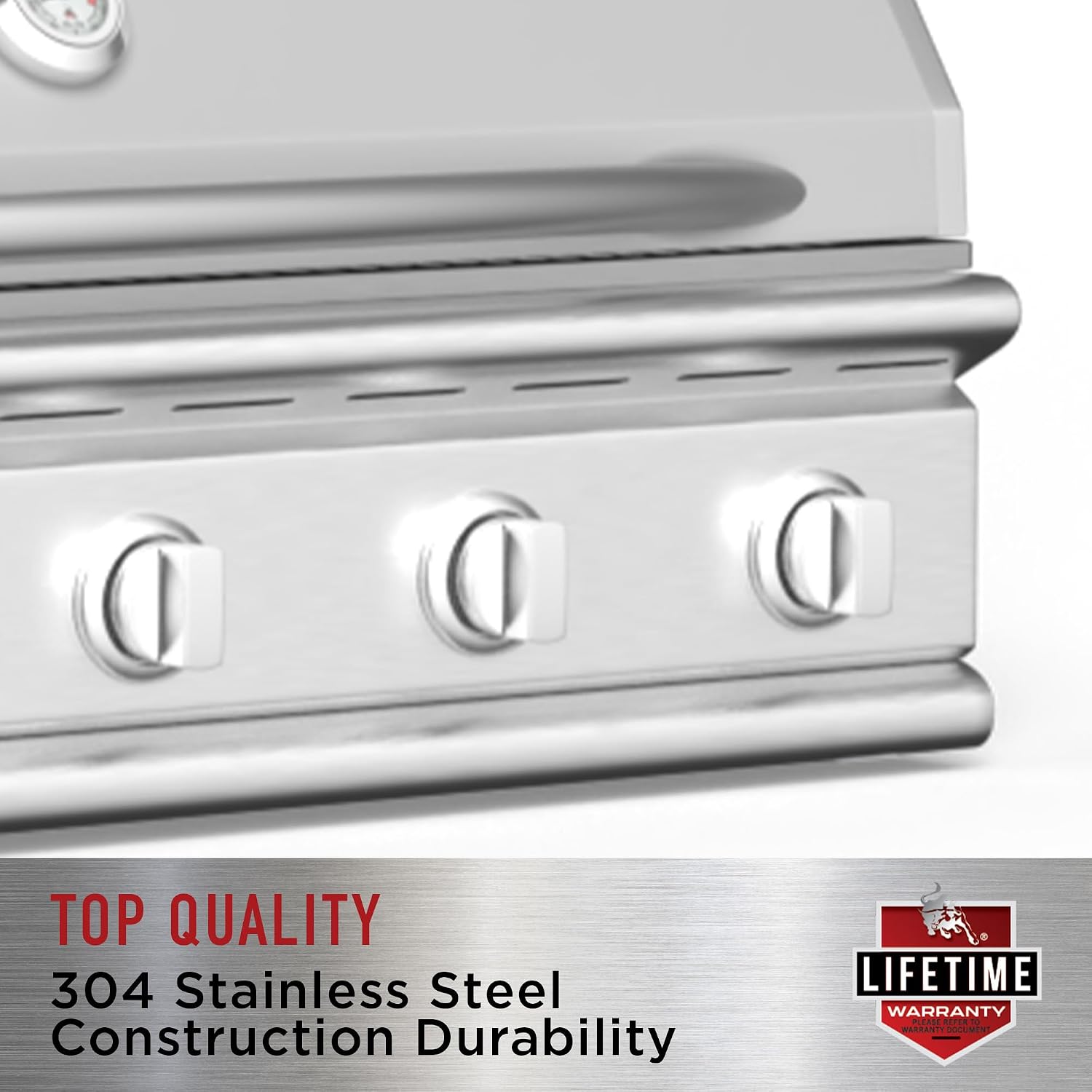 Bull Outdoor Products 25' S/S Double Door w/Reveal, Stainless Steel