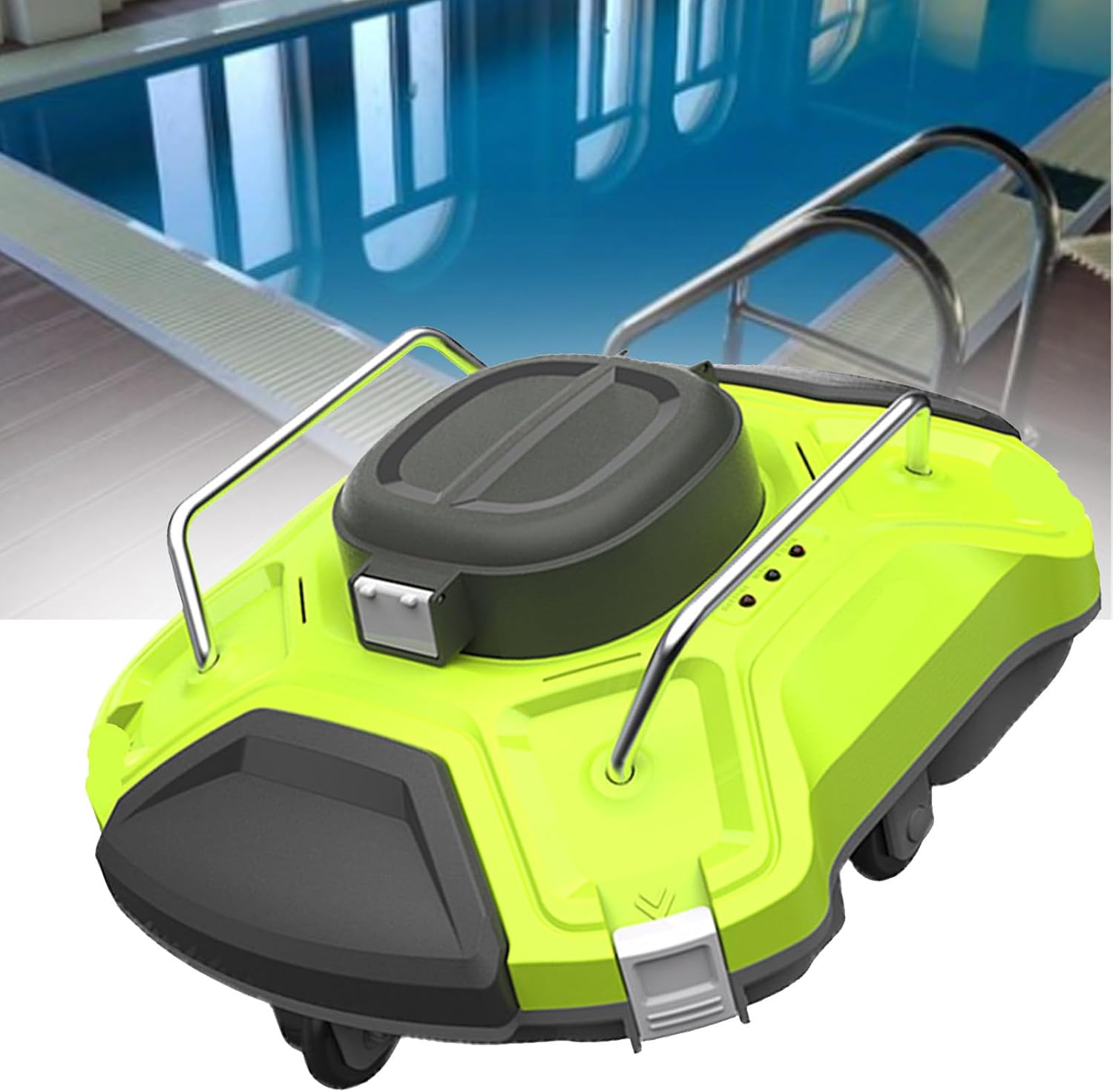 Cleaner Automatic Pool Vacuum,Cordless Pool Cleaner Automatic,Waterproof Robot Pool Vacuum,Pool Cleaning Machine,for Above Pools Up to 80m²,Automatically Dock