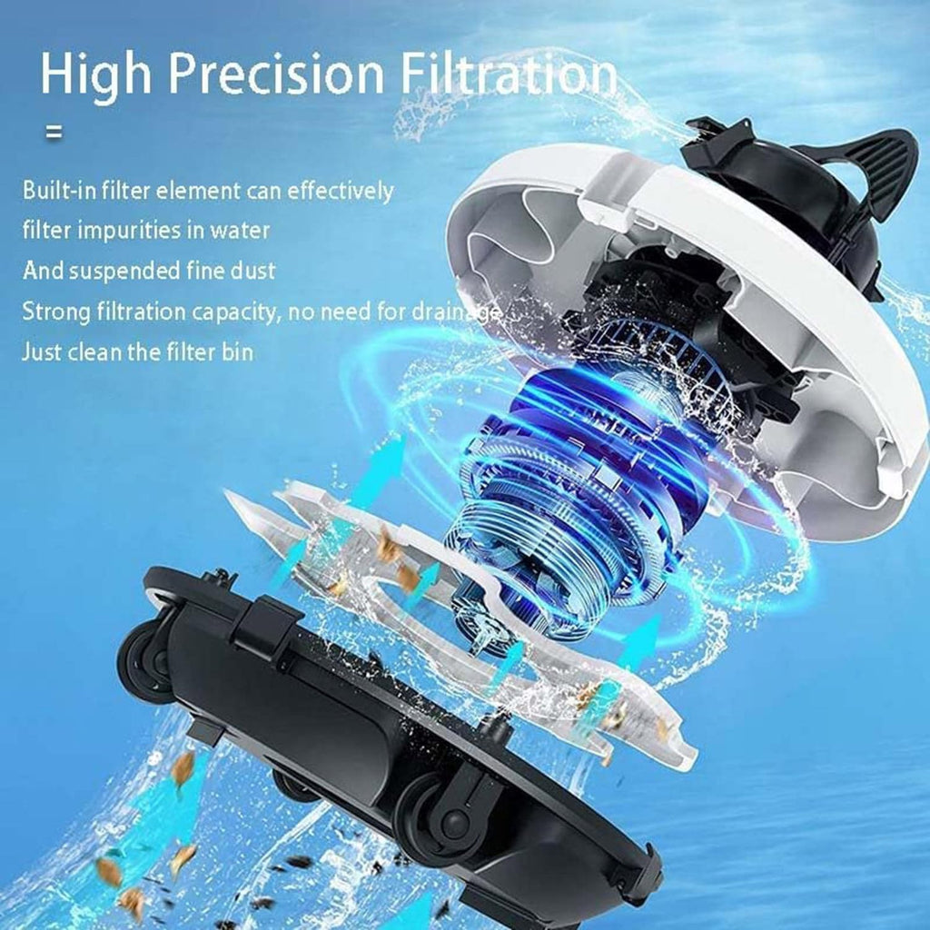 Cordless pool robot, fully automatic pool vacuum, 120 minutes powerful cleaning floor and wall vacuum, pool cleaner for pool cleaning, swimming pools