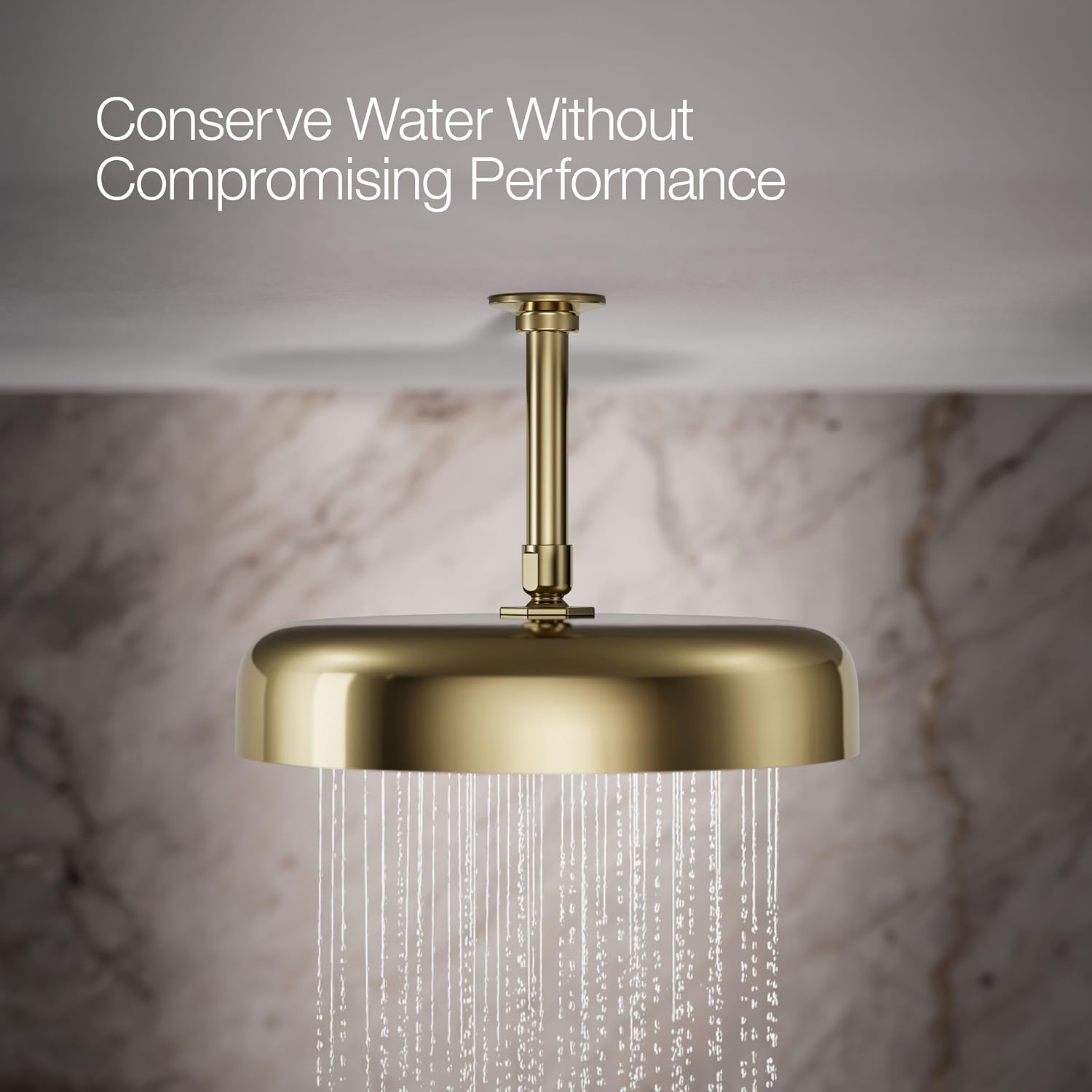 Kohler 26291-G-AF Statement® Round 12' single-function rainhead, 1.75 gpm, Vibrant French Gold