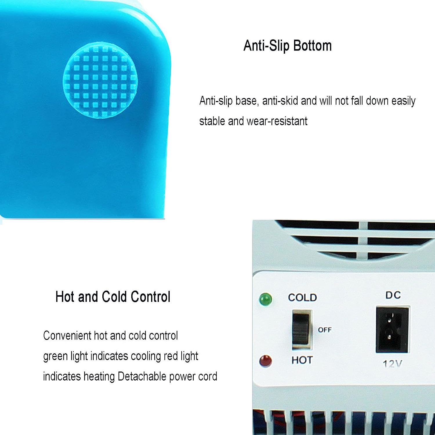 Mini Car Refrigerator Portable Electric Cooler and Warmer Car Fridge 12 Volt Small Refrigerator for Christmas's Day Gift, Skincare, Beverage, Food, Home, Office and Car
