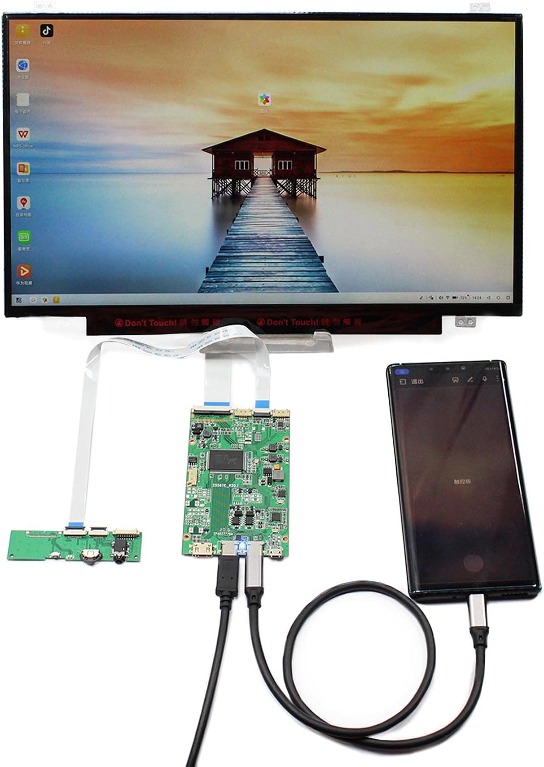 VSDISPLAY 14' 14 Inch 1920X1080 IPS LCD Screen with USB C LCD Controller Board VS-RTD2556HC-V2