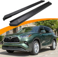 Black Running Board Fit for 2020-2026 Toyota Highlander L LE XLE XSE Limited Platinum Hybrid Bronze Edition Aluminum Alloy Side Step