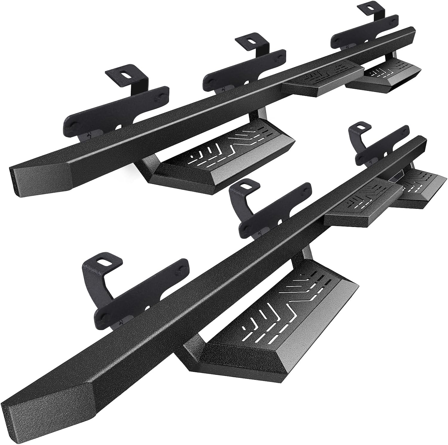 PZ 6' Running Boards Anti-Slip Side Steps Carbon Steel Compatible with 2007-2018 Jeep Wrangler JK 4 Doors,550LBS Steel No Drill Truck Running Boards Direct Fit Nerf Bar