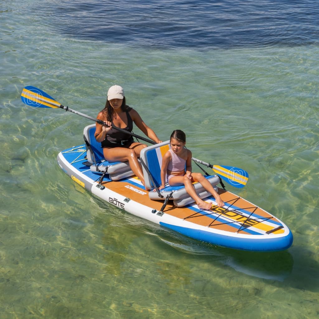 BOTE Lowrider Aero Inflatable Stand Up Paddle Board MAGNEPod Blow Up iSUP Convertible Seat Included Adults Kids Family Friendly Multiple Sizes