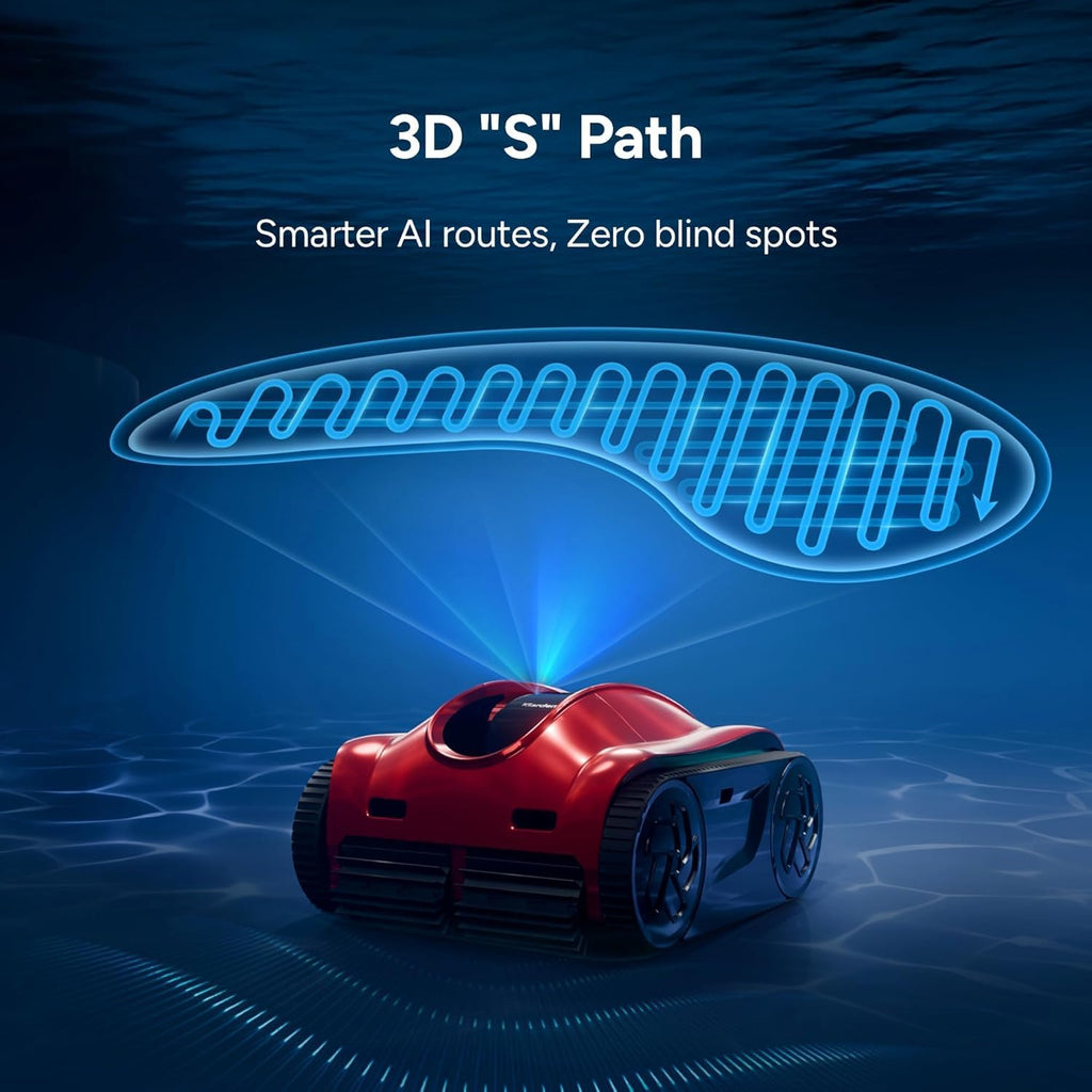 iGarden Pool Cleaner K Pro, 15H Runtime, Cordless Robotic Pool Vacuum for Inground Pools, Touchscreen, Smart Navigation, 200%Turbo Suction, Ultra-Fine Filtration, Auto-Parking