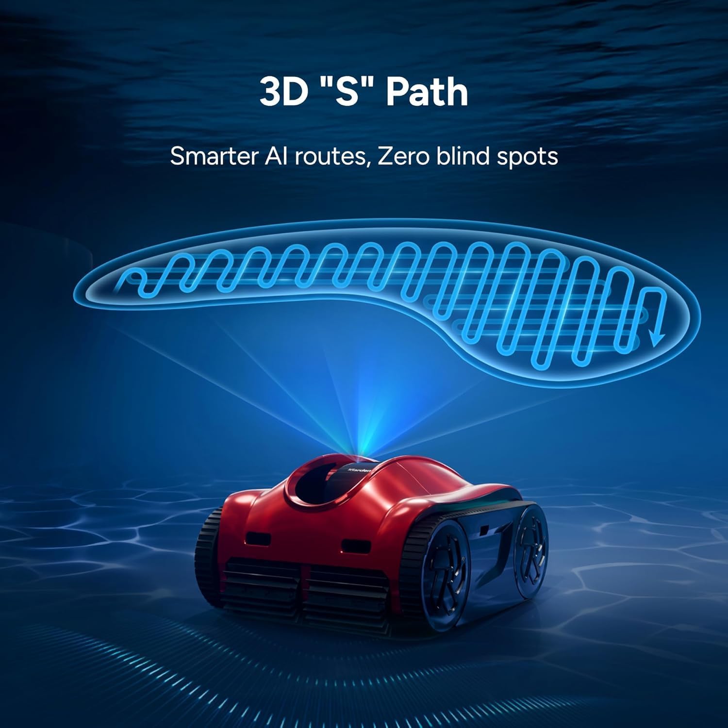 iGarden Pool Cleaner K Pro, 15H Runtime, Cordless Robotic Pool Vacuum for Inground Pools, Touchscreen, Smart Navigation, 200%Turbo Suction, Ultra-Fine Filtration, Auto-Parking