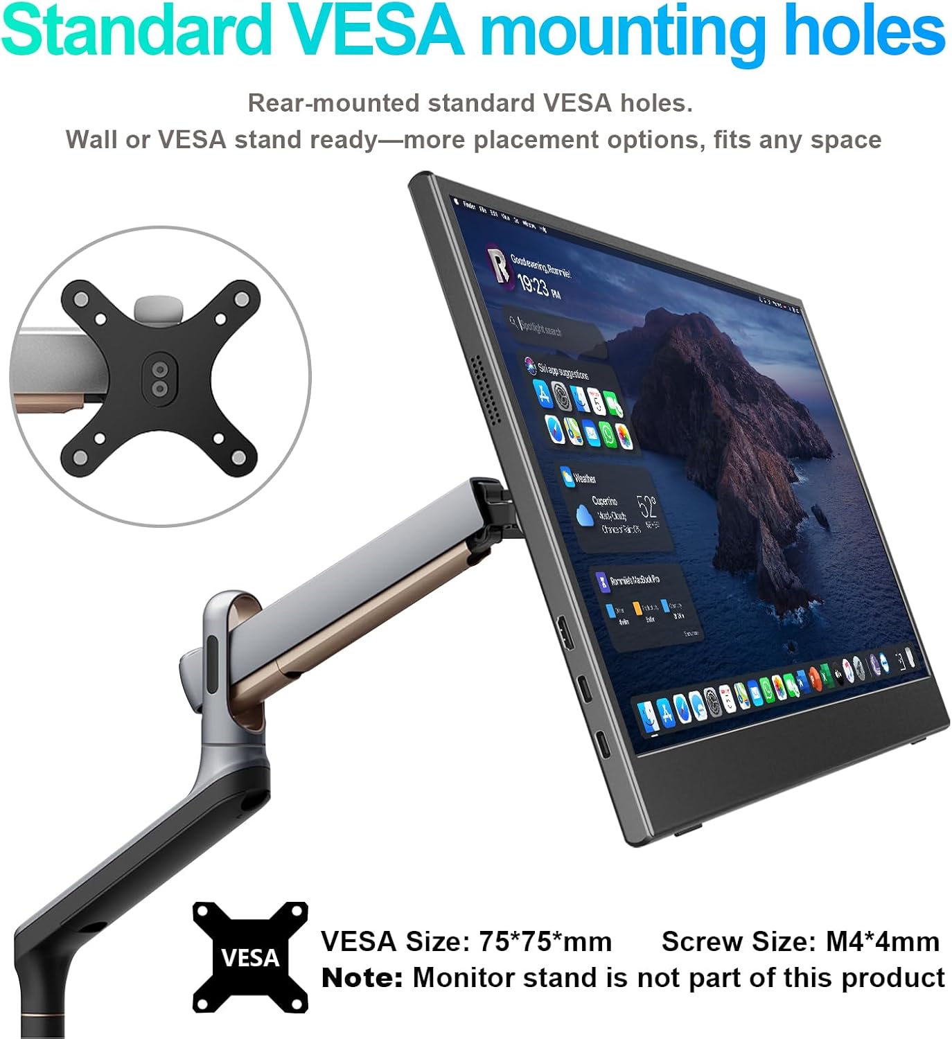 UFYQL Touchscreen Portable Monitor 15.6-Inch, 1080P FHD IPS Display with Magnetic Case, HDMI & USB-C Plug&-Play, Laptop External Monitor for Laptop, MacBook，PC