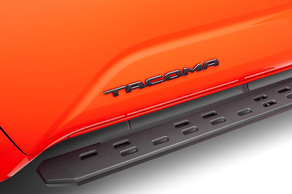 Go Rhino RB30 Slim Running Boards & Brackets | Cab Length, Galvanized Steel, Textured Black | 69643280SPC | Fits 2024 Toyota Tacoma Double Cab