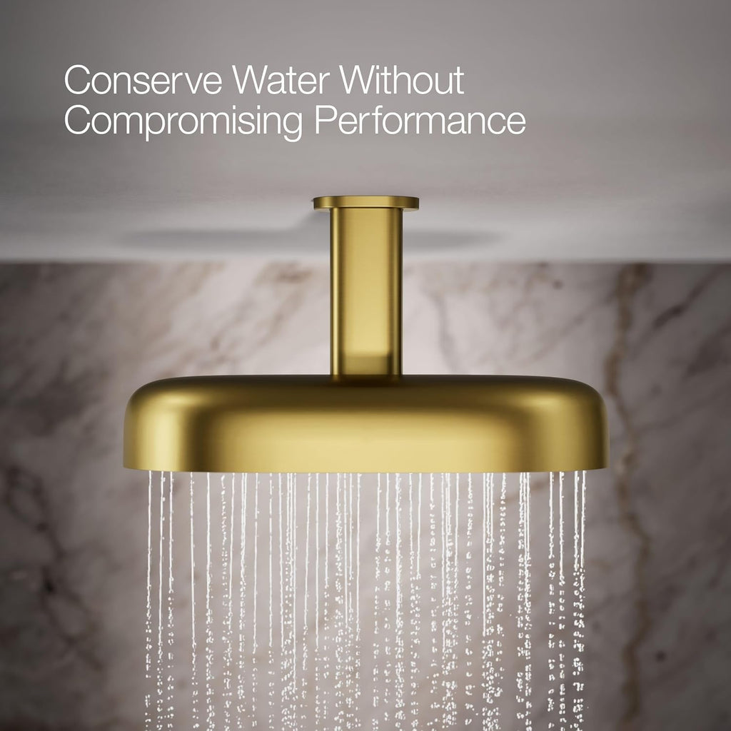 Kohler 26295-2MB Statement® Oblong 14' two-function rainhead, 2.5 gpm, Vibrant Brushed Moderne Brass
