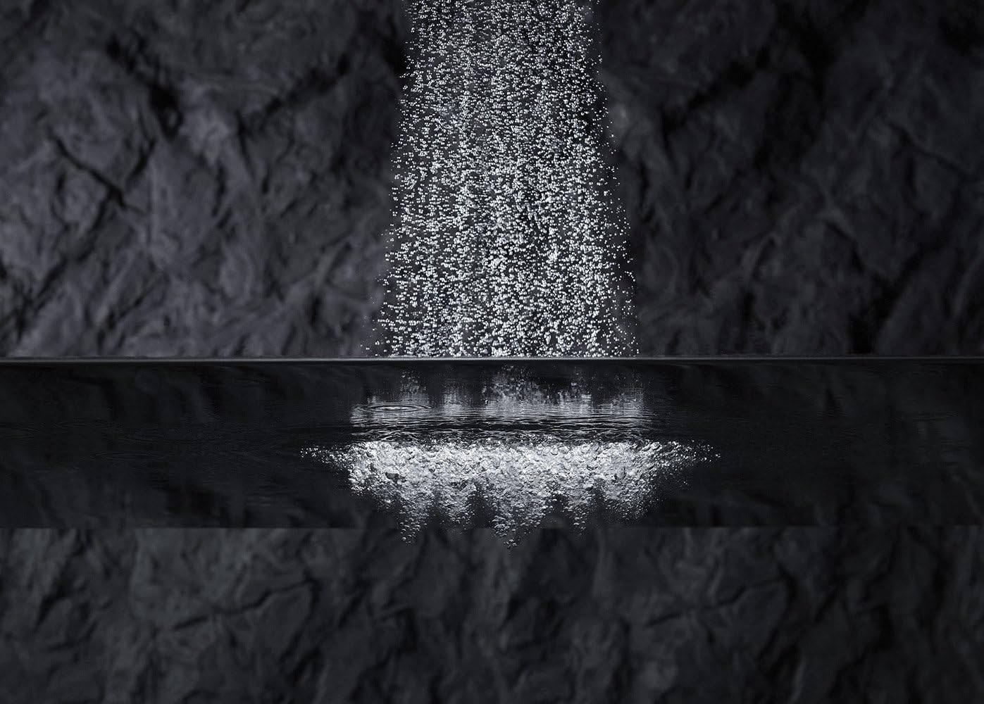 KOHLER 45417-BN Pinstripe Single Function Wall Mount Showerhead with Katalyst Air Induction Spray, 2.0 GPM, Vibrant Brushed Nickel