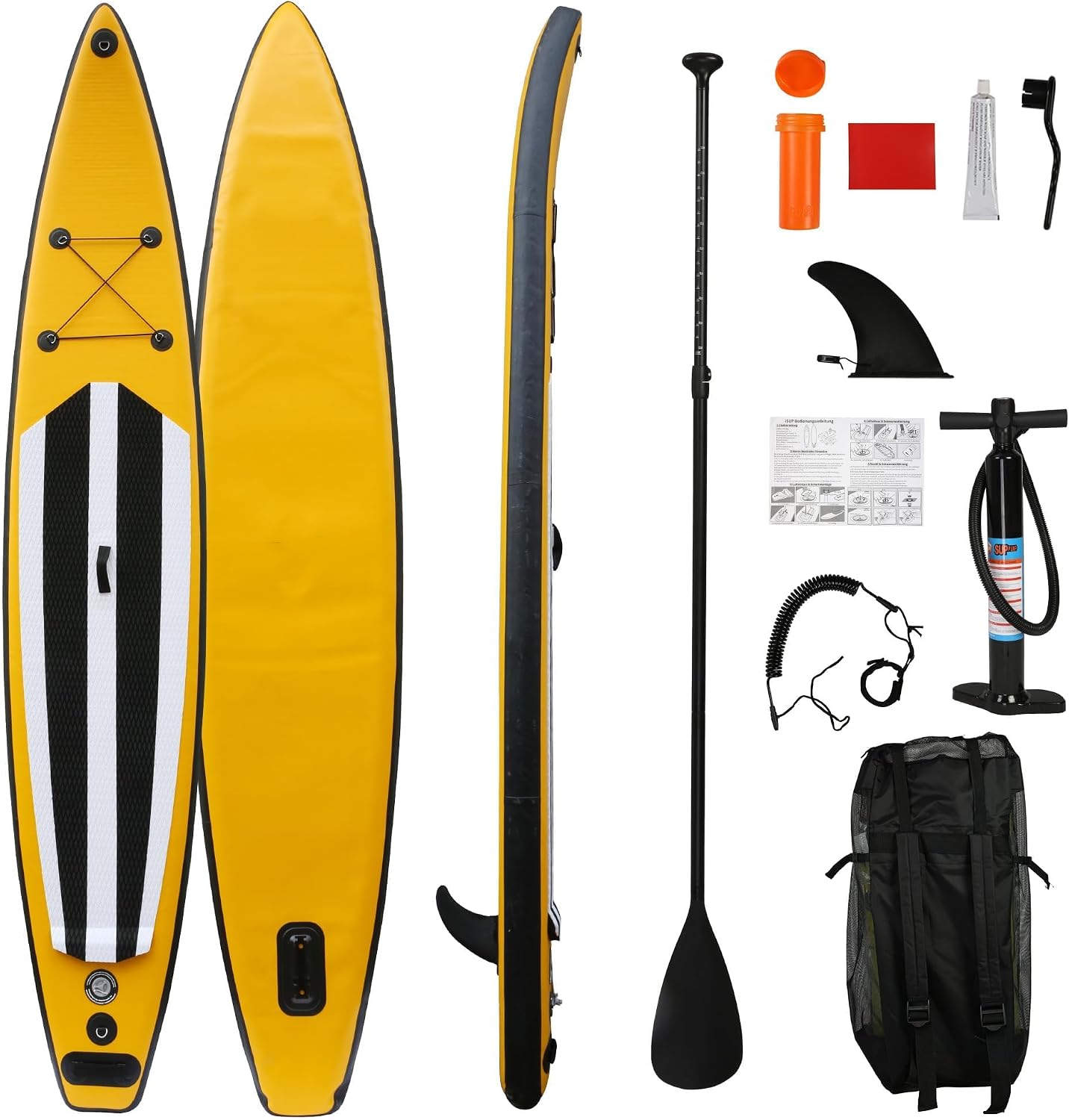 Inflatable Paddle Boards with Non-Slip Deck, Ultra-Light Stand Up Paddle Board Surf Board with Accessories & Carry Bag, Wide Stable Design for Adults and Youth