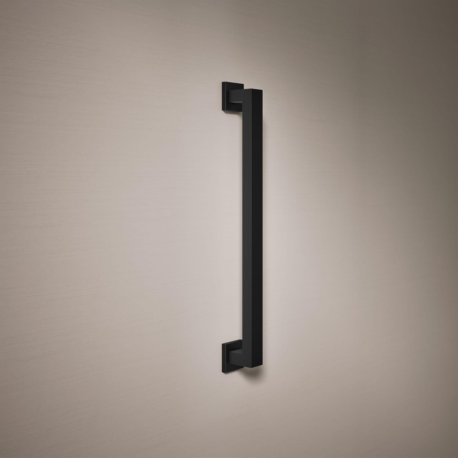 KOHLER K-23294-BL Square 18 Inch Grab Bar, Installation Hardware Included, 300lb Capacity, Matte Black