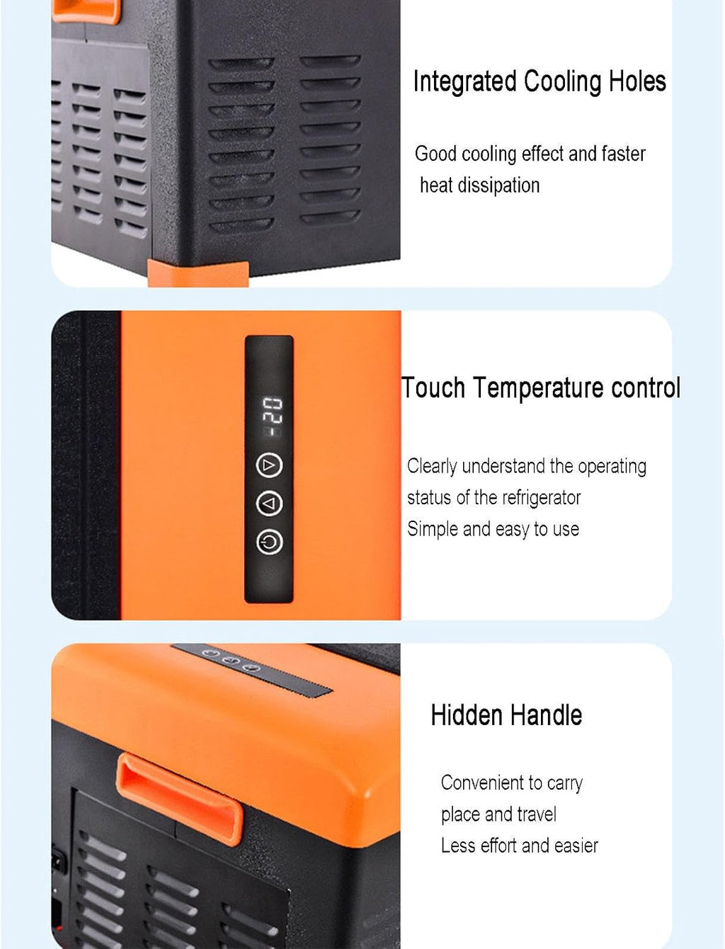 12/24V Car Refrigerator, 20L Car Fridge Portable Freezer Electric Compressor Cooler for Outdoor RV Camping Travel Vehicles Home Use