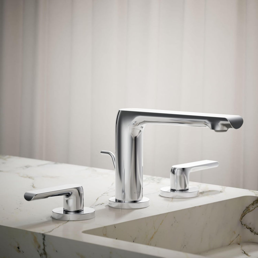 Kohler 97352-4-CP Avid® Widespread Bathroom Sink Faucet, 1.2 gpm, Polished Chrome