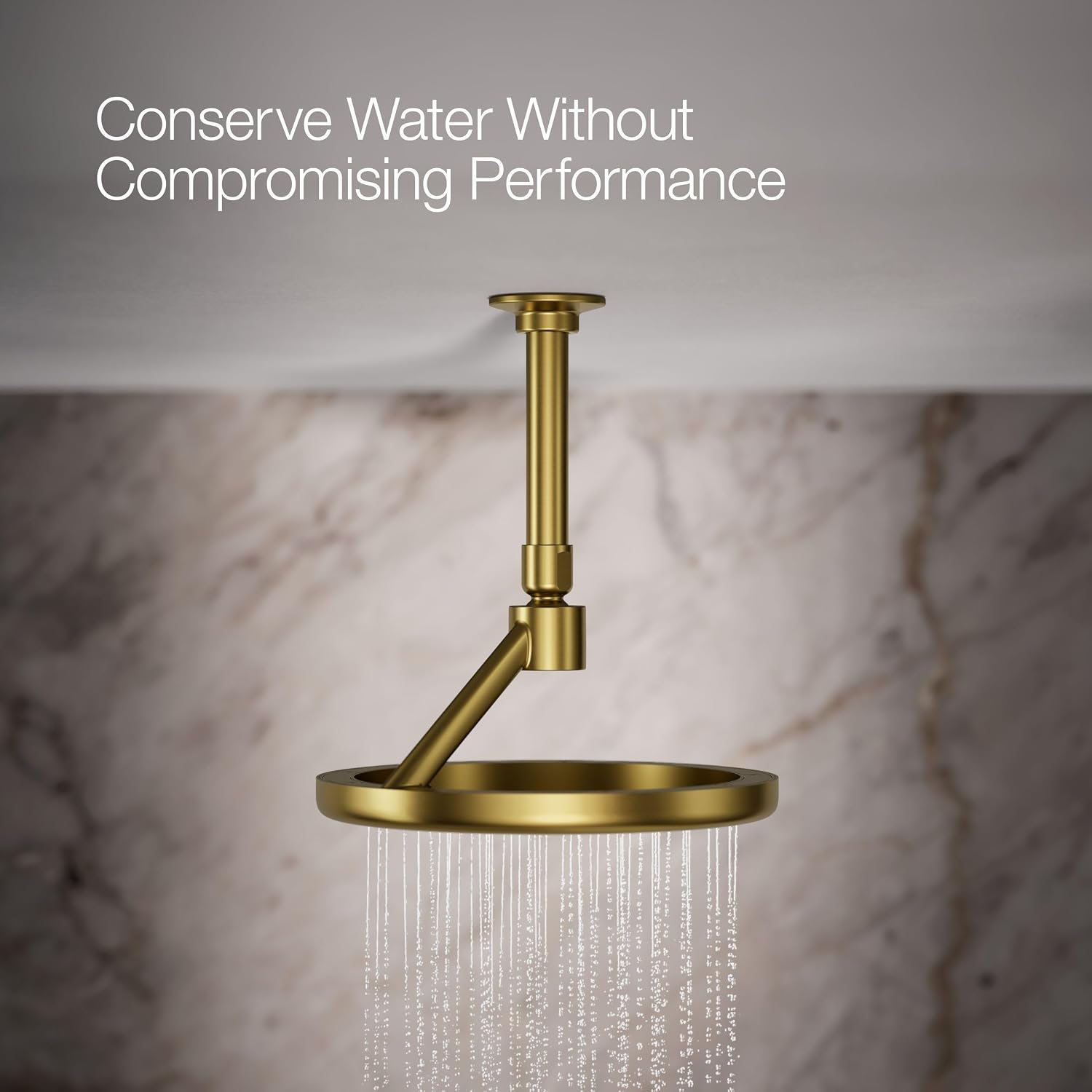 Kohler 26301-2MB Statement® Open Rain iconic single-function rainhead,' 2.5 gpm, Vibrant Brushed Moderne Brass