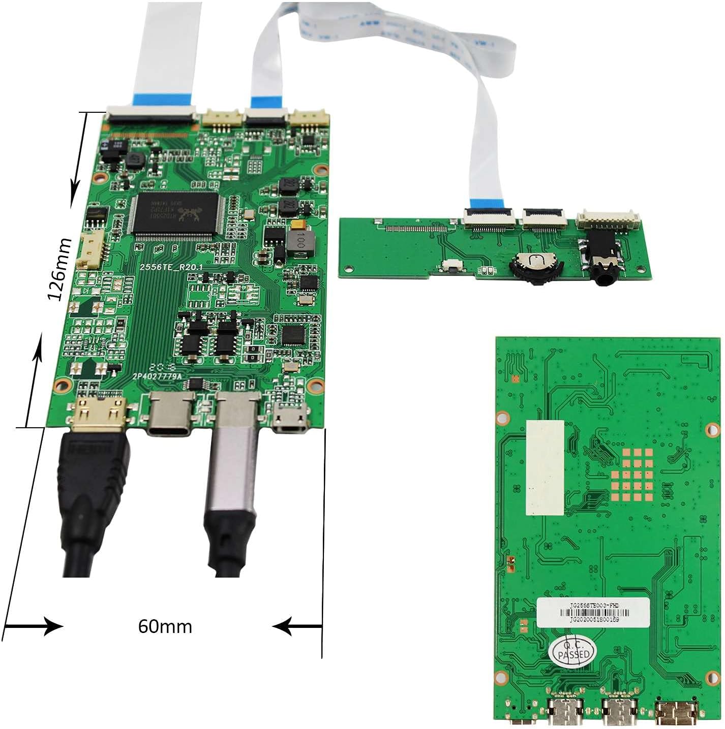 VSDISPLAY 14' 14 Inch 1920X1080 IPS LCD Screen with USB C LCD Controller Board VS-RTD2556HC-V2
