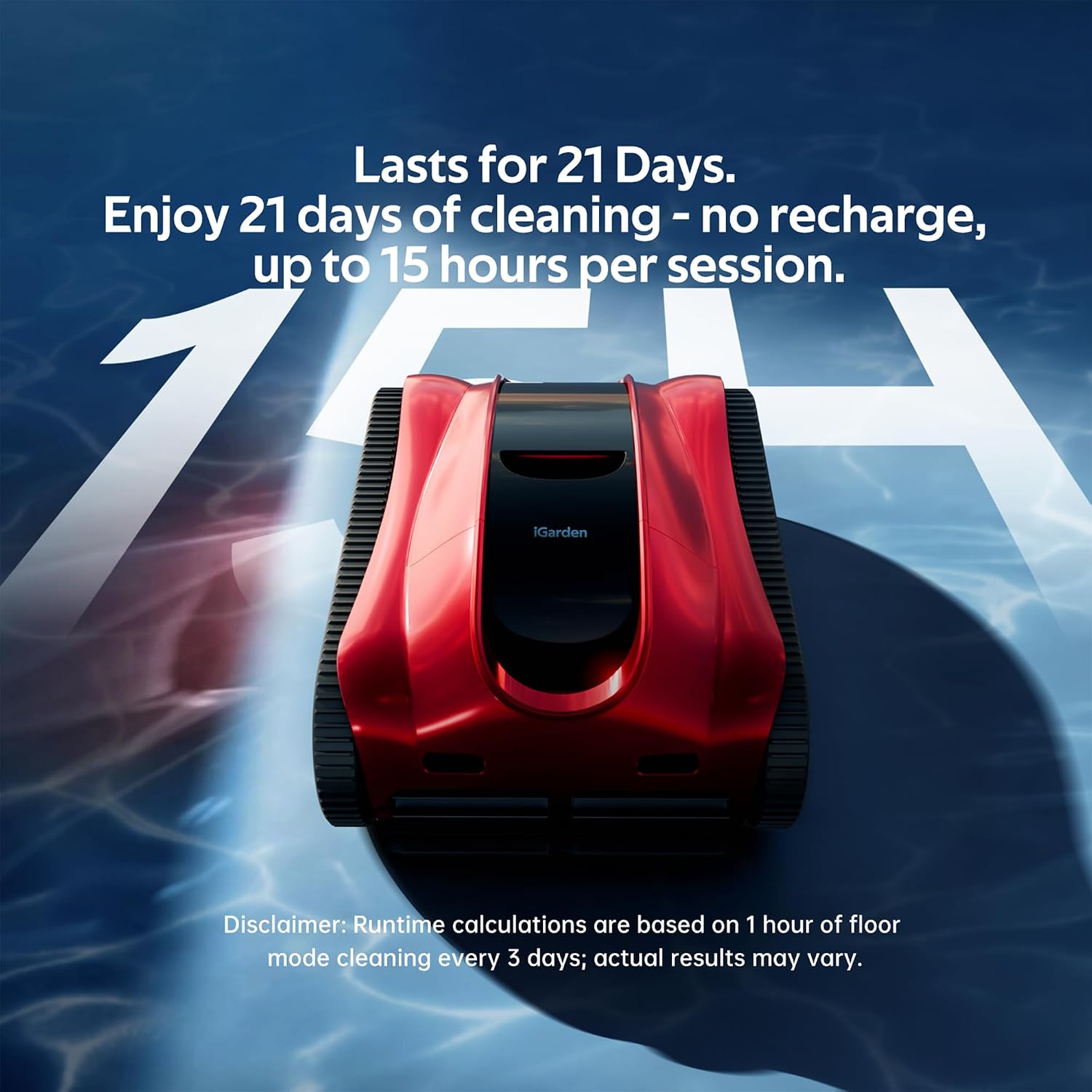 iGarden Pool Cleaner K Pro, 15H Runtime, Cordless Robotic Pool Vacuum for Inground Pools, Touchscreen, Smart Navigation, 200%Turbo Suction, Ultra-Fine Filtration, Auto-Parking