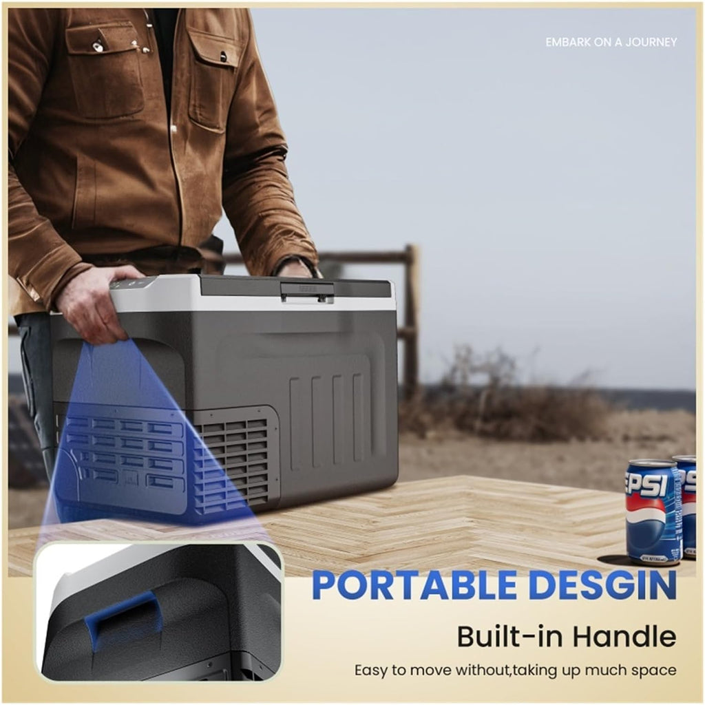 12 Volt Refrigerator, 31QT(29L) 12V Cooler, Compressor Electric Cooler -4℉~68℉,12/24V DC 110~240 Volt AC For RV/Camping