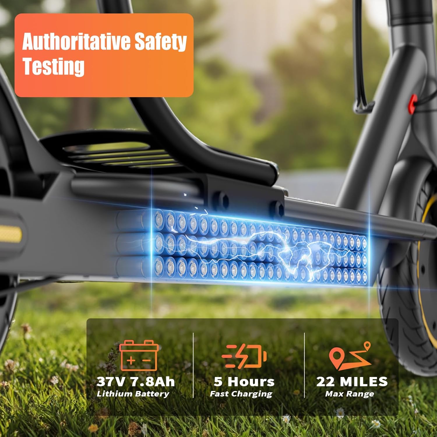 Qlaway 8.5' E Scooter for Adults 19/22 MPH 350/500W Motor 187.2/288.6/441WH Battery, Motorized Scooter Up to 22 Miles Range, Foldable Bearing 265 LBS/APP Control