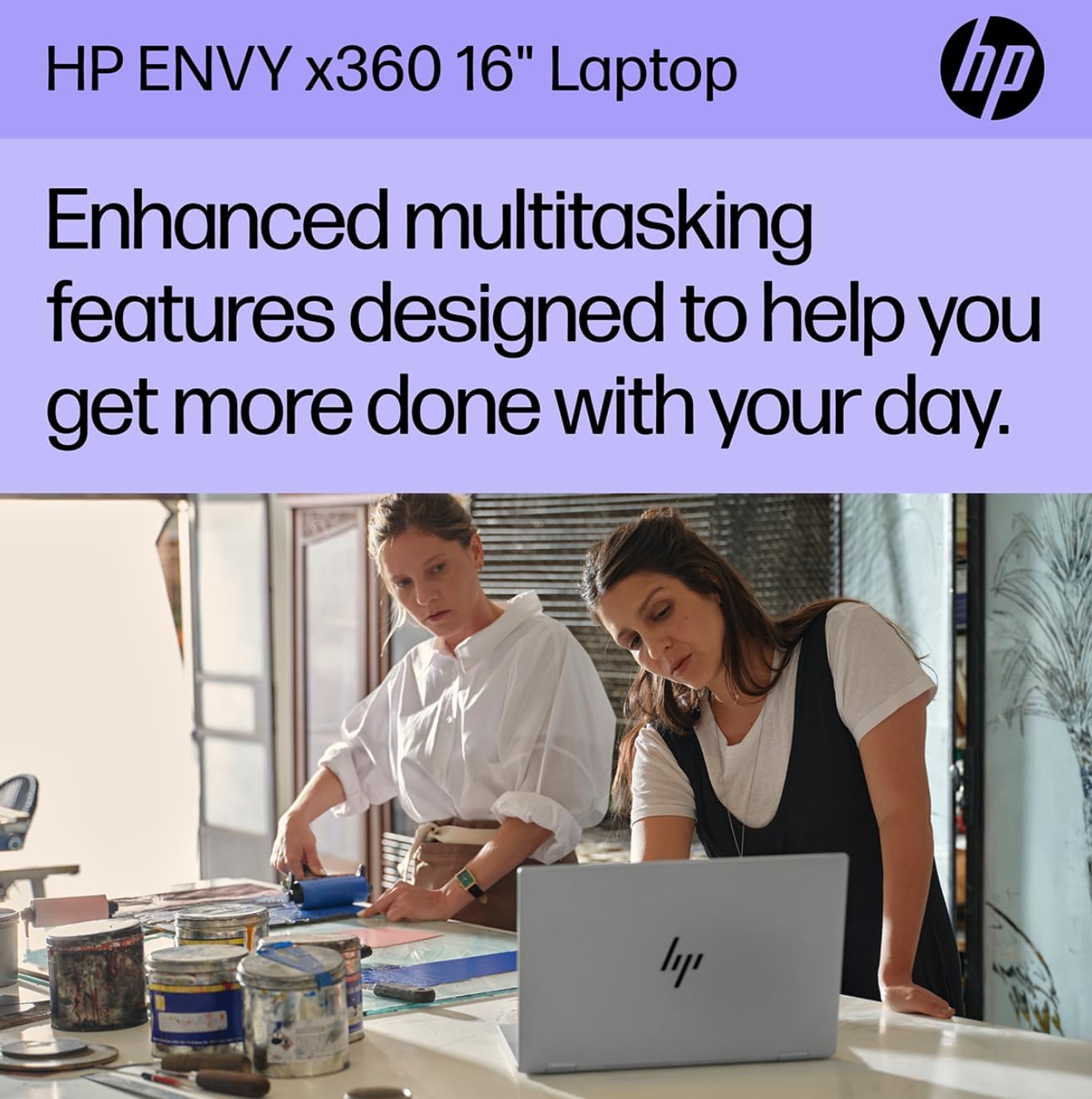 HP - Envy 2-in-1 16' Wide Ultra XGA (1920 x 1200) Touch-Screen Laptop - Ryzen 5 8640HS - 5MP IR Camera - Backlit KB - Windows 11 Pro - W/Mouse pad (8GB RAM | 1TB PCIe SSD)