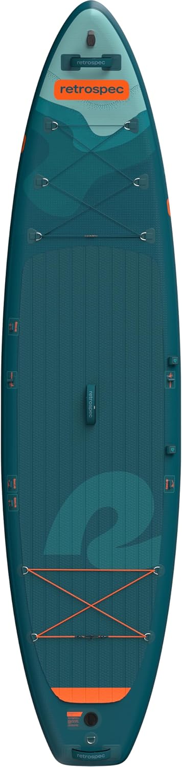 Retrospec Weekender Tour 11'6 Inflatable Paddle Board - Lightweight Touring SUP with Paddle, Pump & Accessories - Stable, Puncture-Resistant Design with No-Slip Deck & Storage Bungees