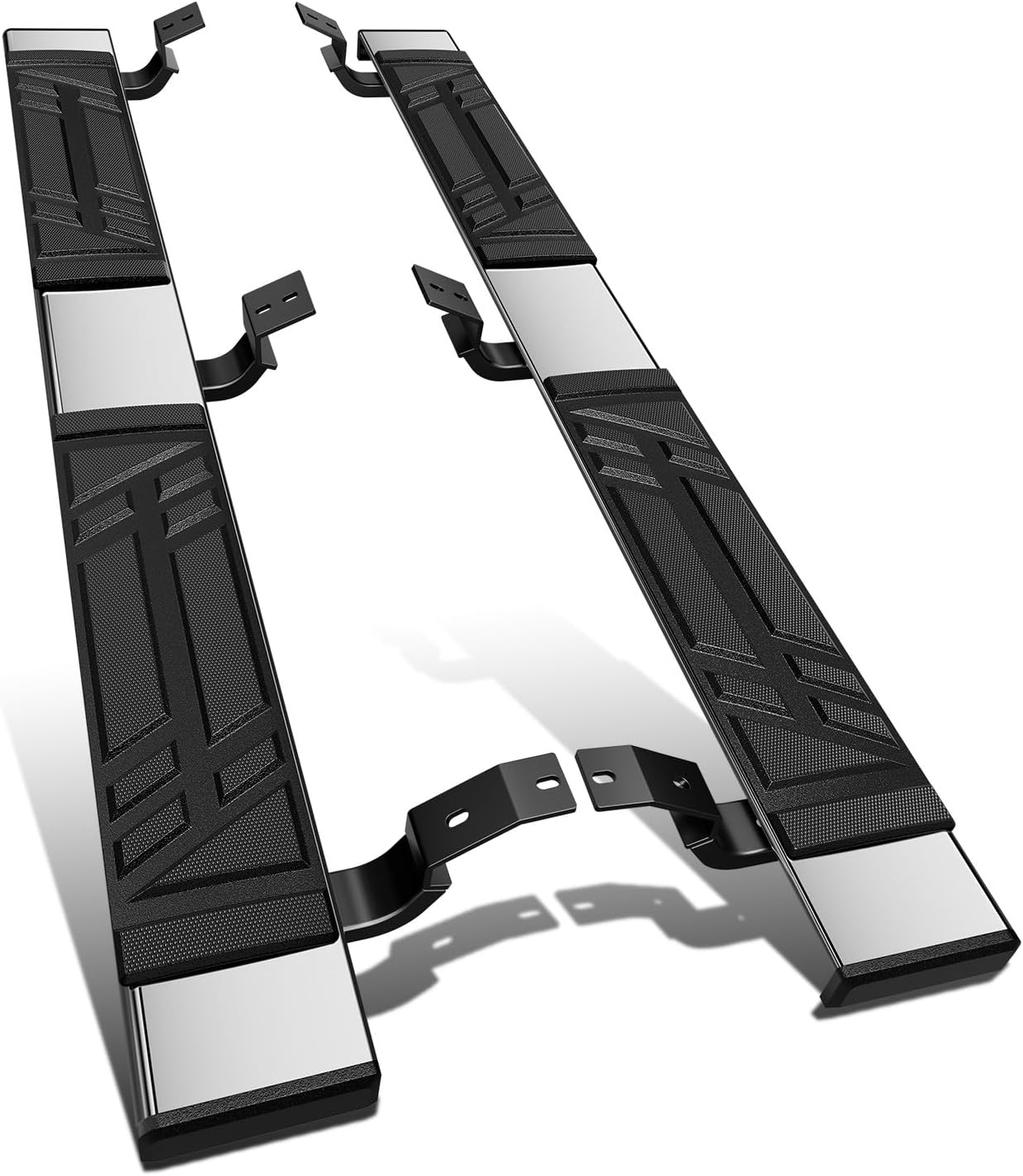 DNA Motoring 6.5' Flat Running Boards Side Step Nerf Rails Bars Compatible with 2007-2021 Toyota Tundra Double (Extended) Cab, STEPB-U-TD07-T1-E