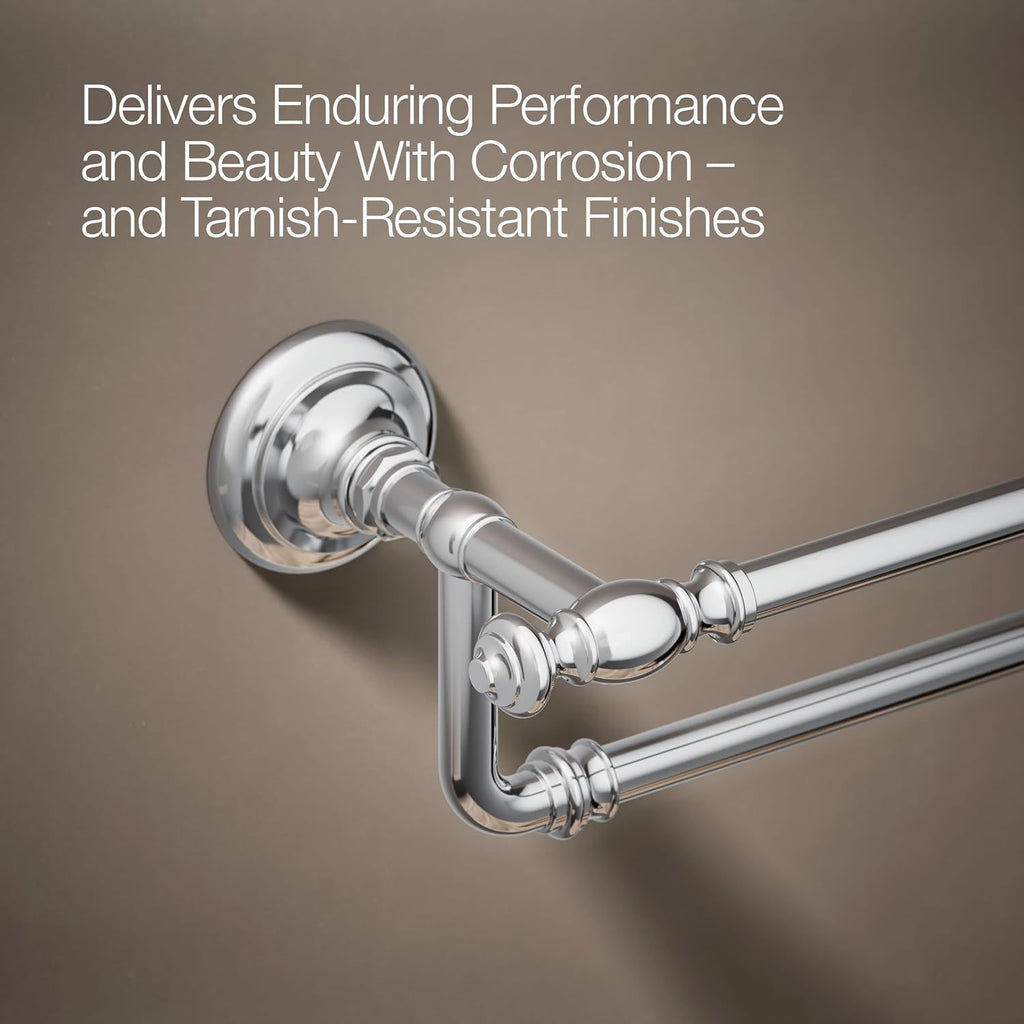 Kohler 72570-CP Artifacts® 24' Double Towel bar, Polished Chrome