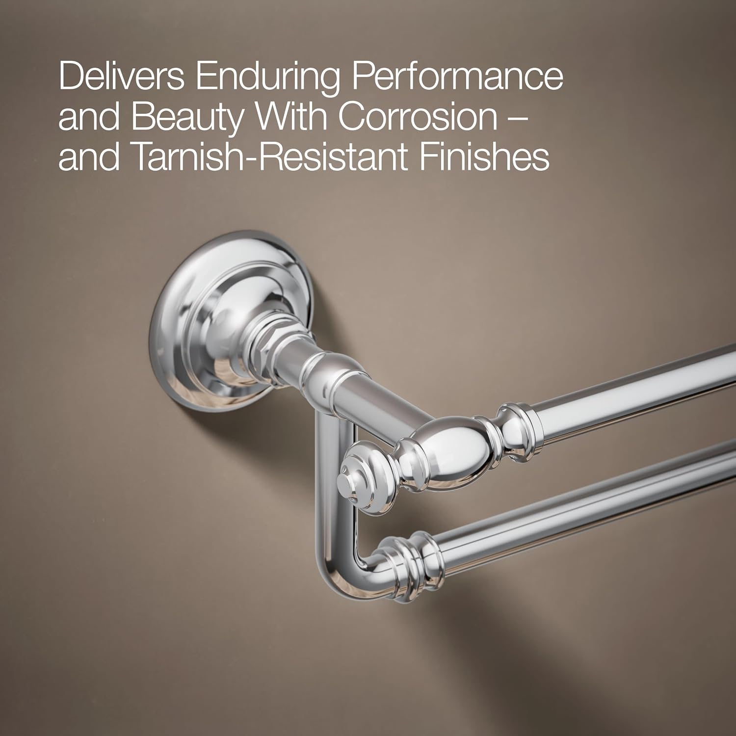 Kohler 72570-CP Artifacts® 24' Double Towel bar, Polished Chrome
