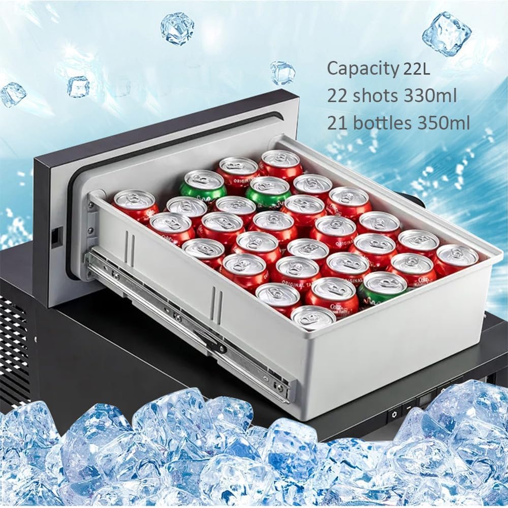 Drawer Auto Car Refrigerator 12V/24V Outdoor Picnic Cooler 22L Compressor Portable Freezer Fridge Quick Refrigerate Travel