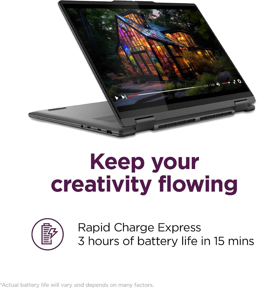 Lenovo Yoga 7 2-in-1 16IML9 2024 Laptop 16' WUXGA IPS Touchscreen 12-Core Intel Ultra 5 125U 16GB LPDDR5 2TB SSD Thunderbolt 4 Wi-Fi 6E Backlit Keyboard Fingerprint Win11 Pro w/ONT 32GB USB