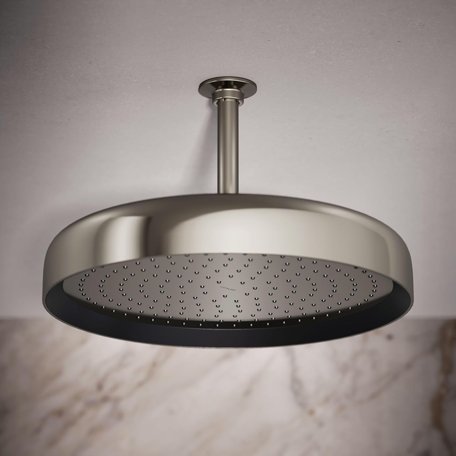 Kohler 26292-SN Statement® Round 14' single-function rainhead, 2.5 gpm, Vibrant Polished Nickel