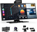 Largest 11.5'Wireless CarPlay Screen for Car,Portable A-pple Car Play & Android Auto,HD Touchscreen with 4K Dash Cam,Backup Camera,Bluetooth, Navigation,Voice Control,GPS,Mirror Link, for All Vehicles