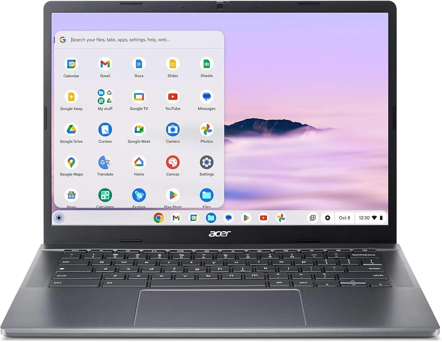acer Chromebook Plus 514 Google AI Laptop 14' FHD IPS Touchscreen Intel Octa core i3-N305 8GB RAM 512GB SSD Type-C Free Google AI/2TB Loud Storage for 1-Year Grey + HDMI Cable