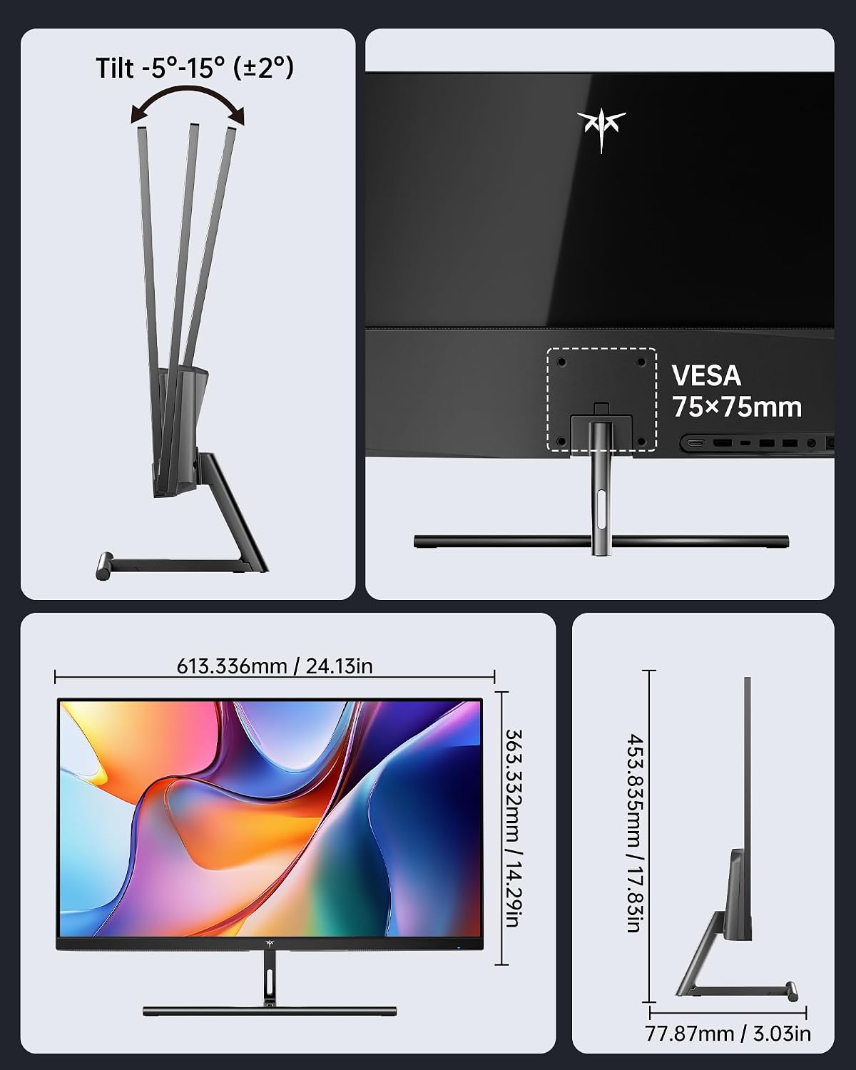 KTC 27 Inch 5K Monitor, 5120 x 2880 5K2K Monitor with 65W Type-C Port, Dual Mode Computer Monitors Compatible with Mac mini, IPS Panel, HDR 400, 217 PPI, 135% sRGB, Tilt, H27P3 (Renewed)