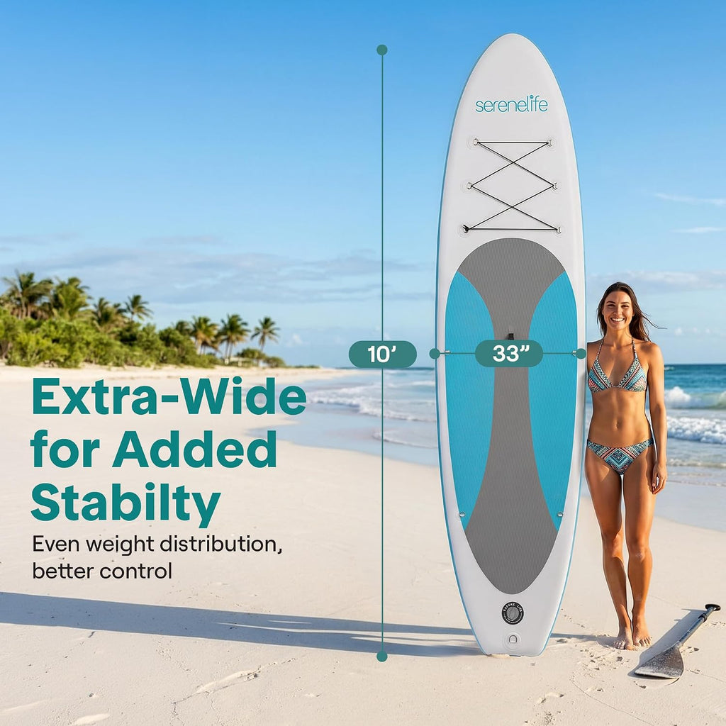 SereneLife Inflatable Stand Up Paddle Board